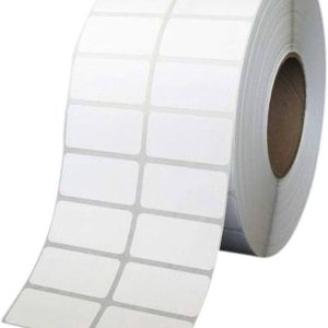 50MM X 35MM SEMI GLOSS ART PAPER, BLANK T/T LABEL, 1 CORE, 2 UPS, 4000 PCS ROLL