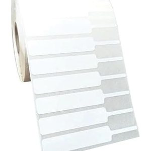 90MM X 15MM GLOSS BOPP WHITE, BLANK T/T LABEL,1 CORE,1 UP, 3000 PCS ROLL - ( JEWELLERY TAG )
